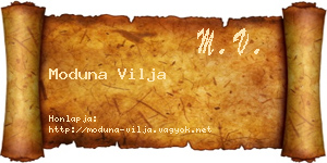 Moduna Vilja névjegykártya